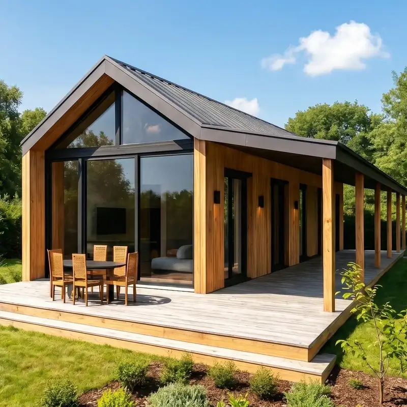 Modern Timber Frame front